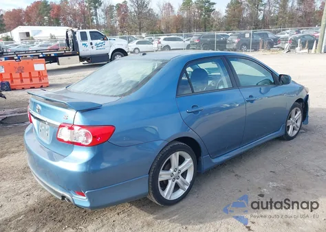 2013 Toyota Corolla S z USA, uszkodzony, nr VIN 5YFBU4EE7DP197818